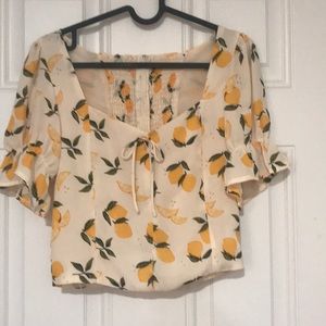 Lemon Crop Top
